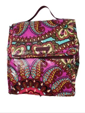 Vera Bradley Resort Medallion Insulated  Pink Paisley Lunch Sak Bag Snack Bag